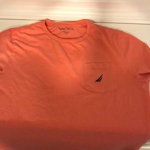 Nautica tee shirt. Salmon